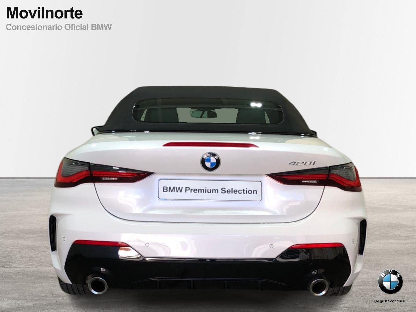 BMW Serie 4 420i Cabrio color Blanco. Año 2025. 135KW(184CV). Gasolina. En concesionario Movilnorte El Carralero de Madrid