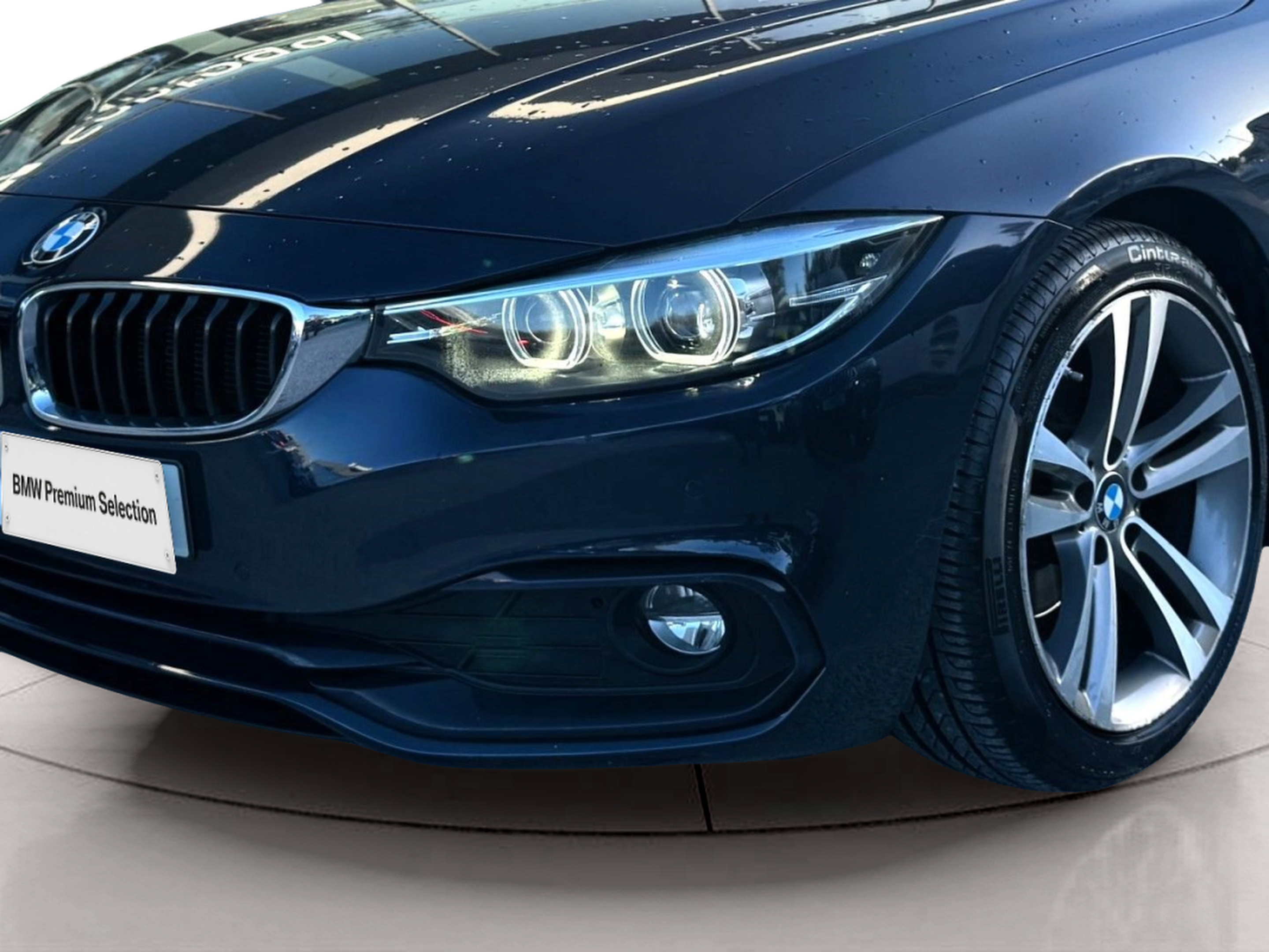 BMW Série 4 418d Gran Coupe color Azul. Año 2019. 110KW(150CV). Diesel. En concesionario Santogal Oeiras de Oeiras