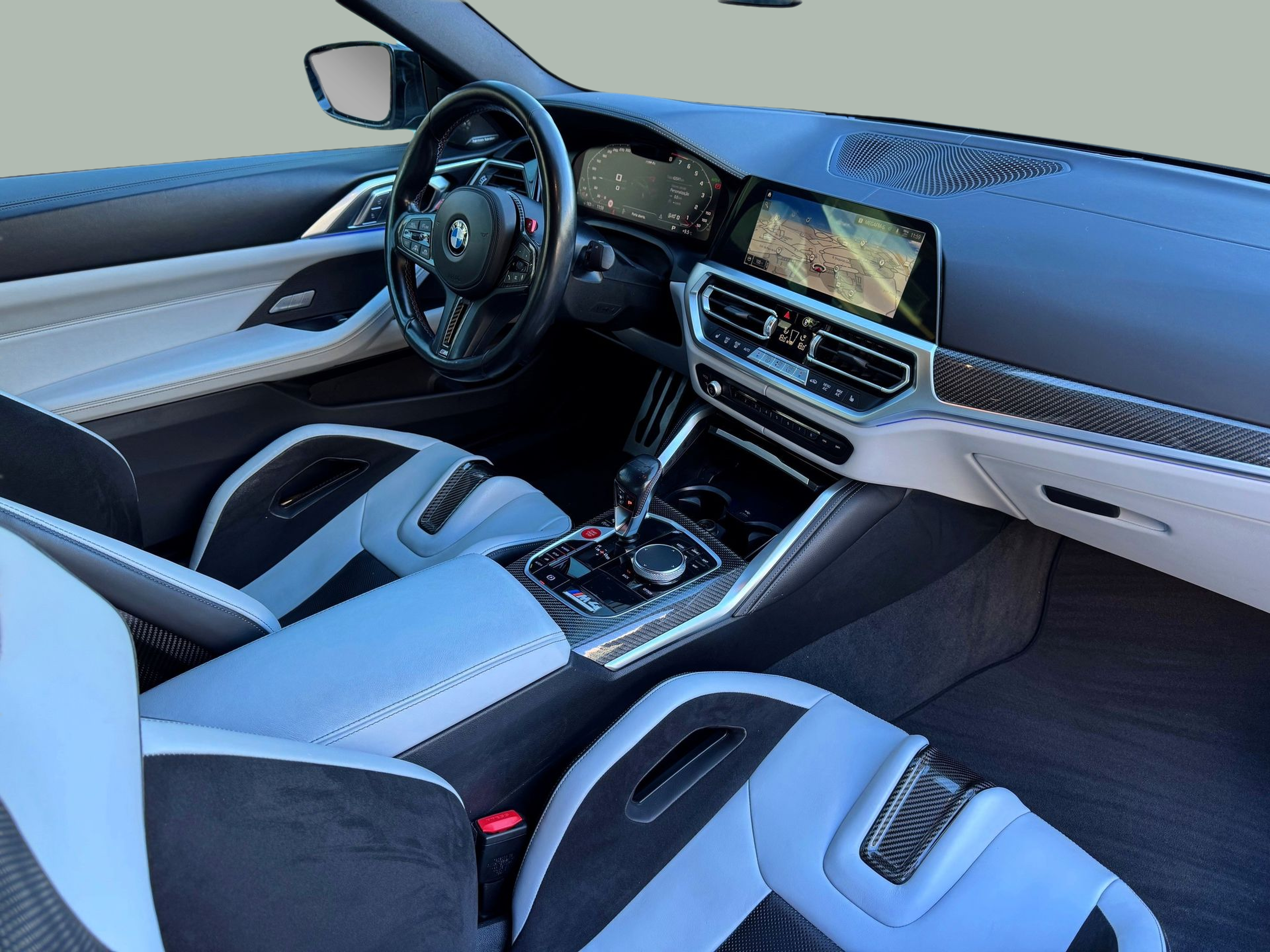 BMW M M4 Competition Coupé color Gris. Año 2022. 375KW(510CV). Gasolina. En concesionario Santogal Oeiras de Oeiras