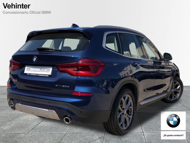 BMW X3 xDrive20d color Azul. Año 2021. 140KW(190CV). Diésel. En concesionario Vehinter Getafe de Madrid