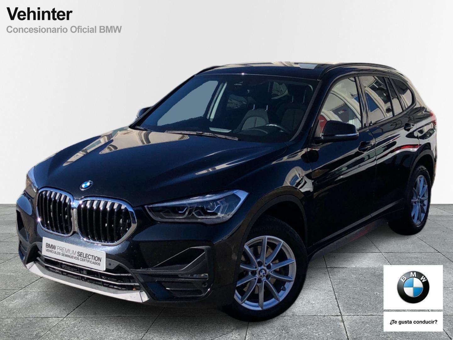 BMW X1 sDrive18d color Negro. Año 2020. 110KW(150CV). Diésel. En concesionario Vehinter Getafe de Madrid