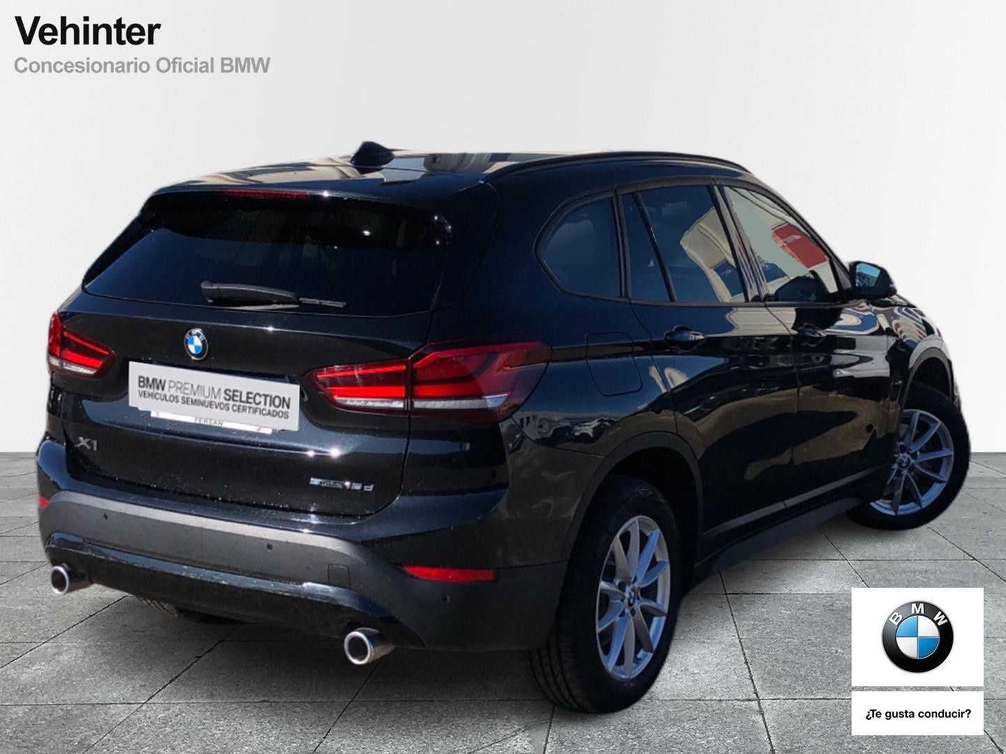 BMW X1 sDrive18d color Negro. Año 2020. 110KW(150CV). Diésel. En concesionario Vehinter Getafe de Madrid