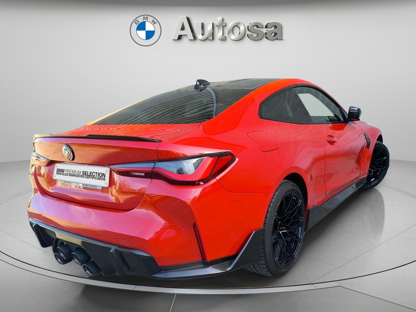 BMW M M4 Coupe Competition color Rojo. Año 2022. 375KW(510CV). Gasolina. En concesionario Automóviles Oviedo S.A. de Asturias